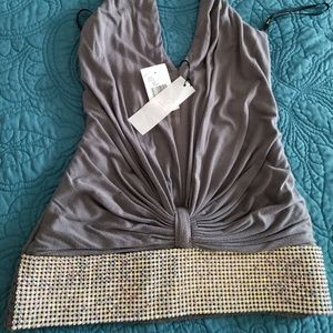 Sexy Rhinestone Sky Halter